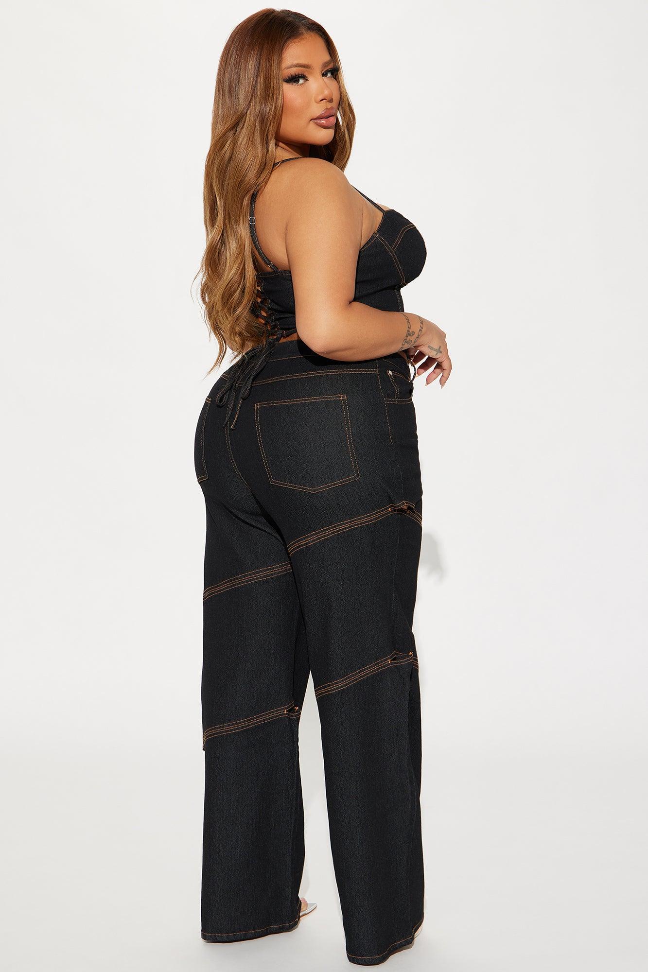 Jenny Denim Pant Set - Dark Wash Product Image