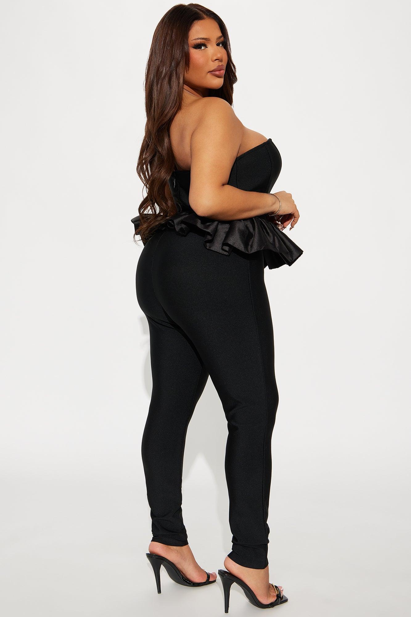Black Swan Bandage Jumpsuit - Black Product Image