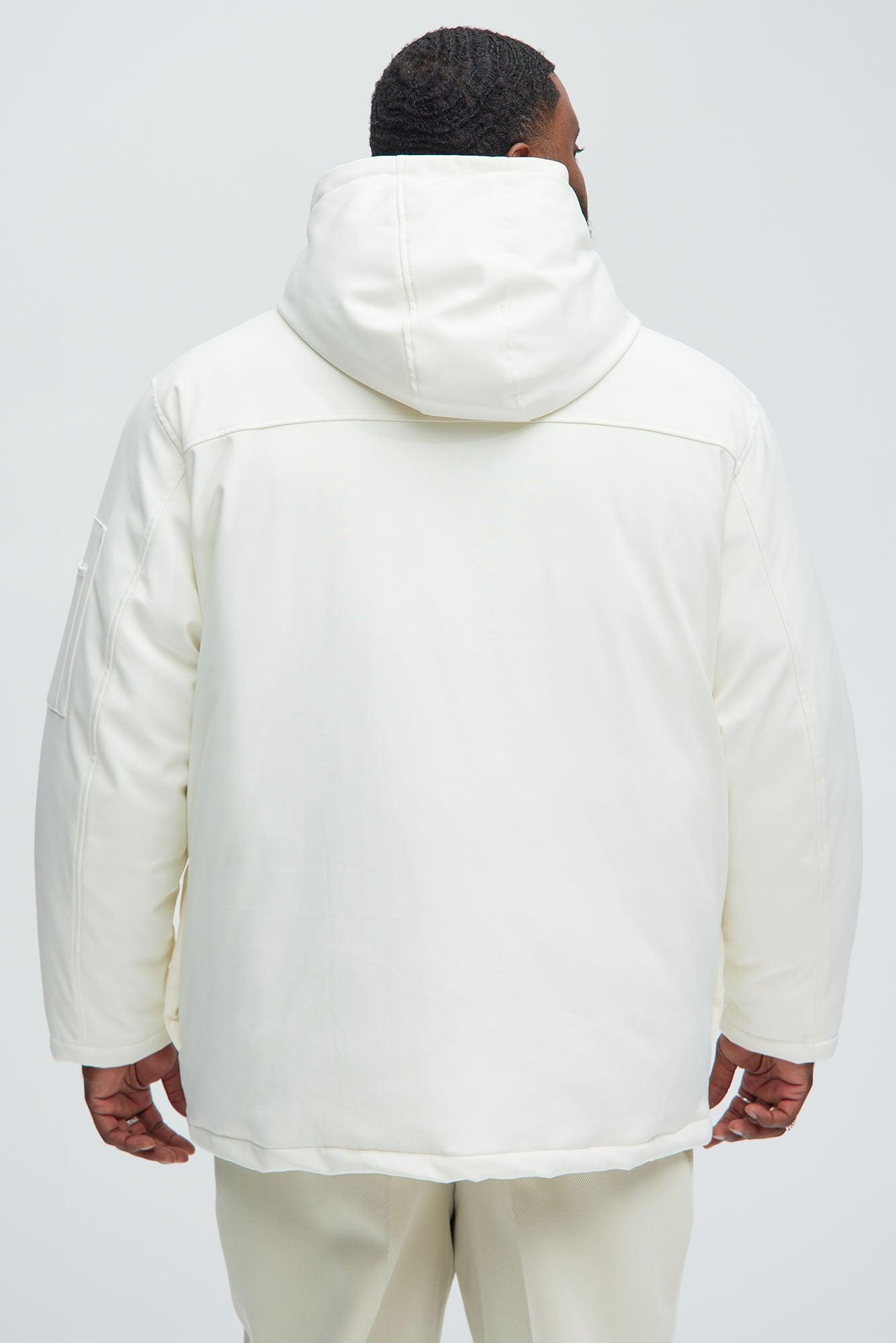Better Days Padded Hooded Long Coat - Off White Product Image