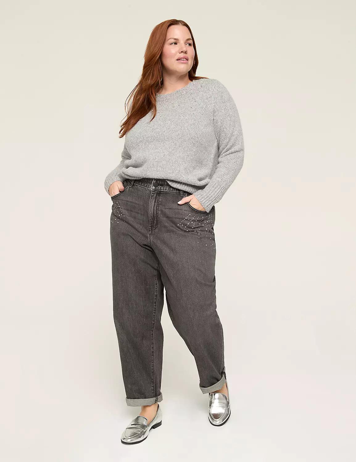 Embellished Crew-Neck Sweater Product Image