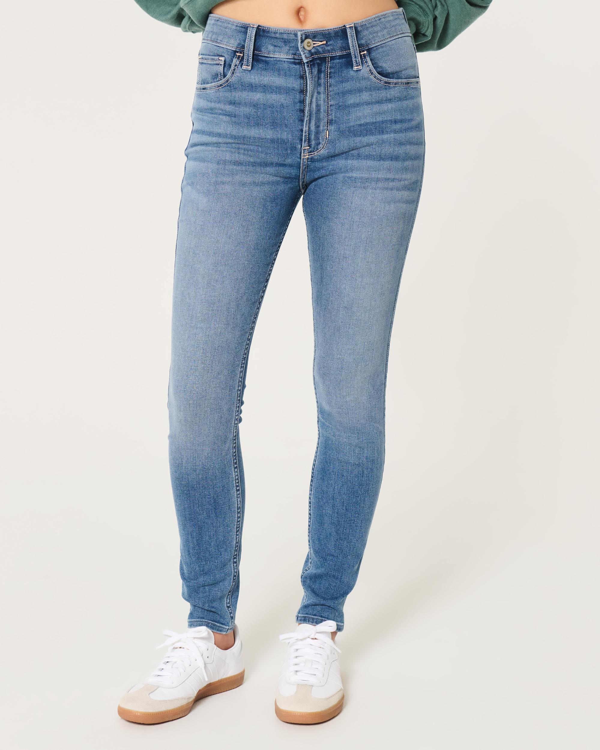 High-Rise Medium Wash Super Skinny Jeans Product Image