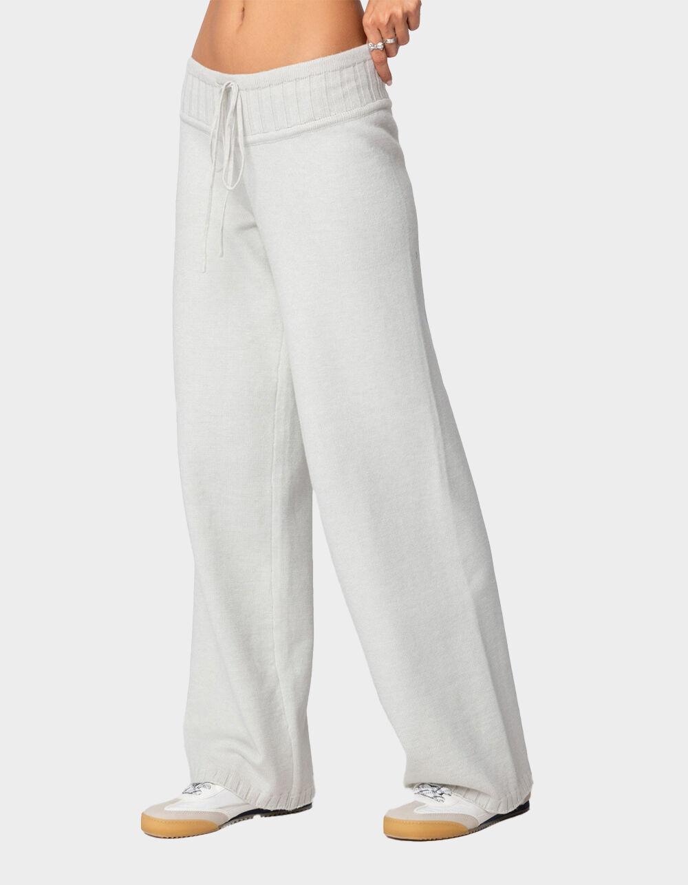 EDIKTED Russell Straight Leg Knit Pants Product Image