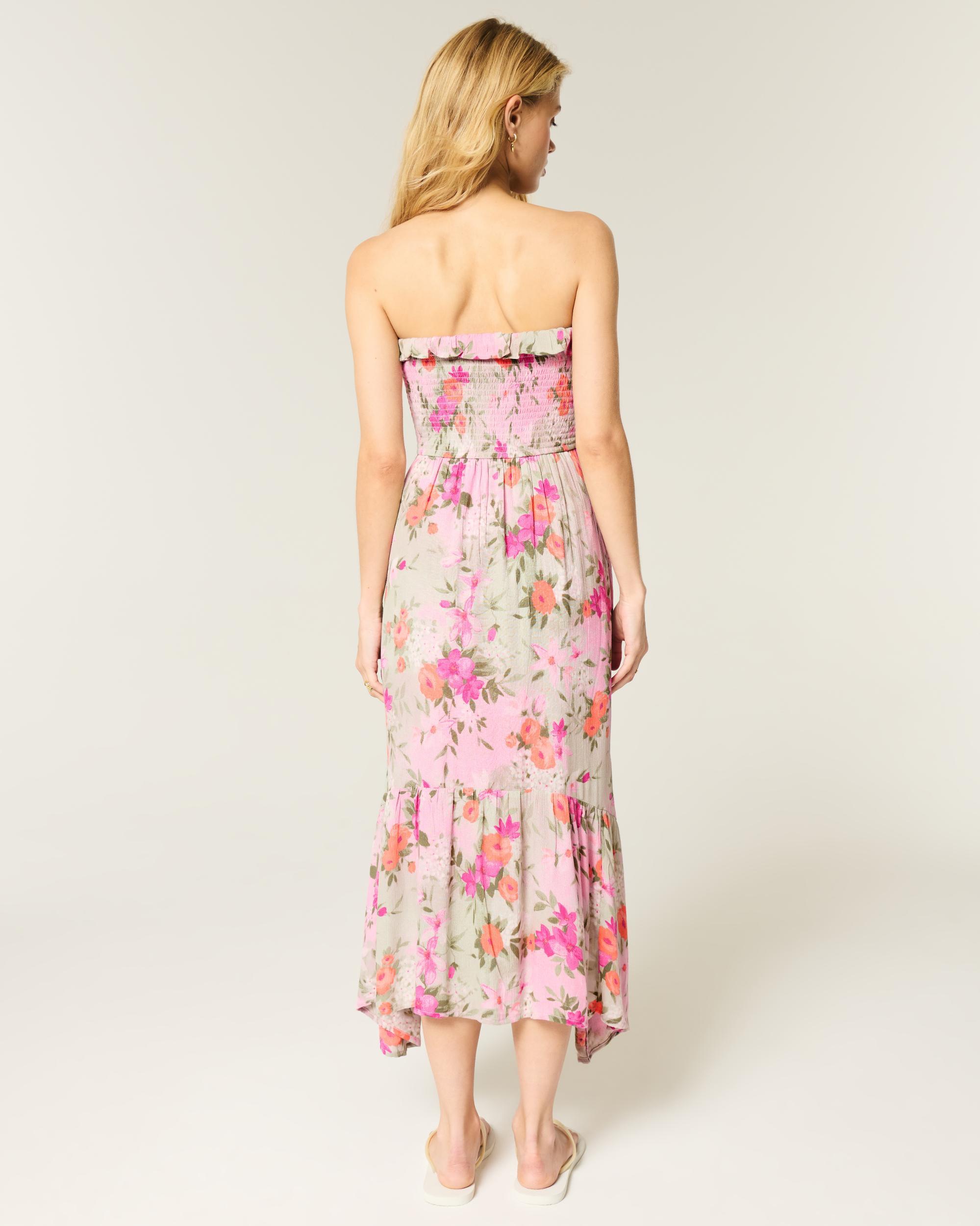 Strapless Smocked Maxi Dress Product Image
