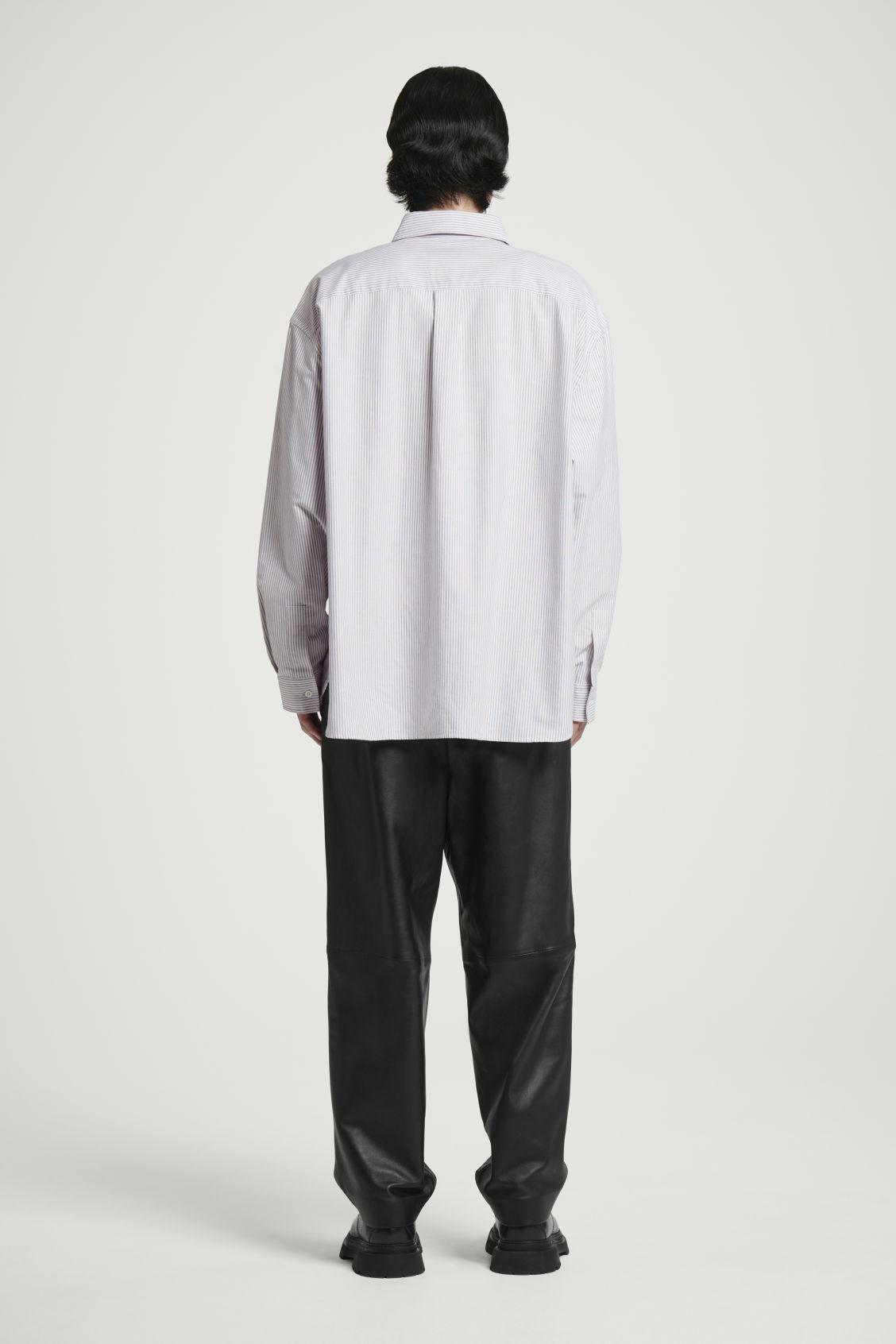 ELASTICATED TAPERED LEATHER JOGGERS Product Image
