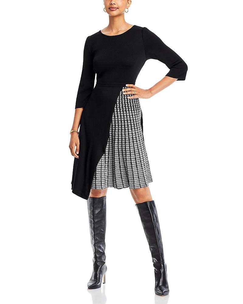 Womens Pleated Soft Knit Heritage-Fit Midi-Dress Product Image