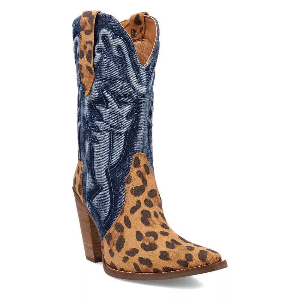 Dingo Tipsy Women's Leather Boots, Size: 7, Leopard Product Image