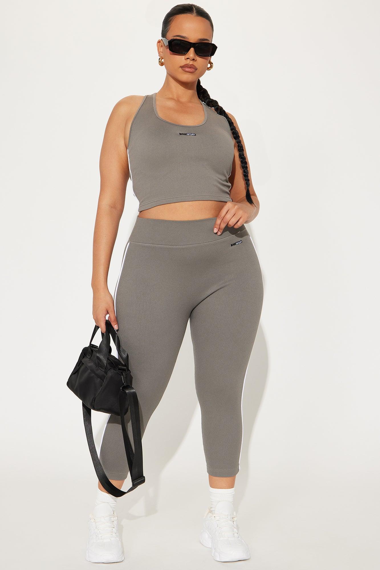 Court Cutie Effortless Seamless Active Top - Charcoal Product Image