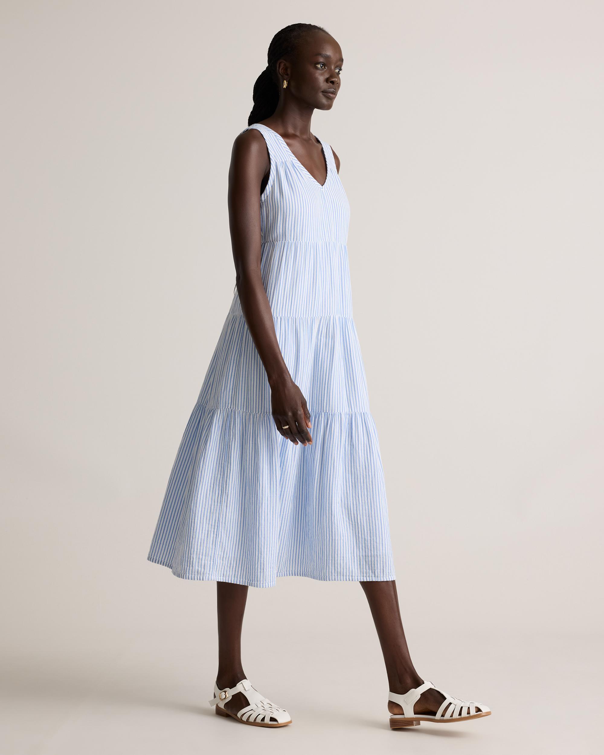 Quince | Women's Gauze Tiered Maxi Dress Size XS, Organic Cotton Product Image