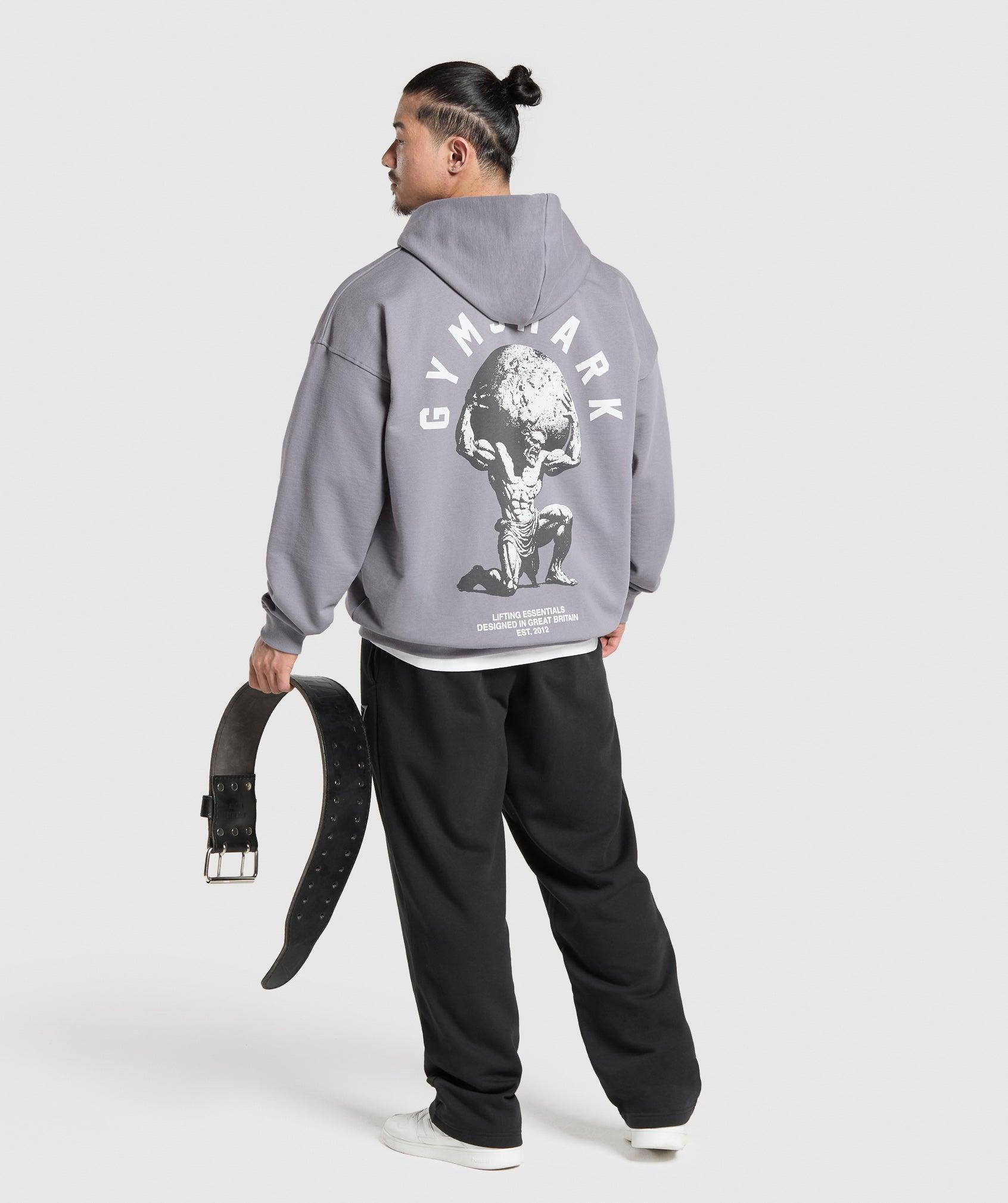 Gymshark Atlas Zip Up Hoodie - Medium Grey Male Product Image