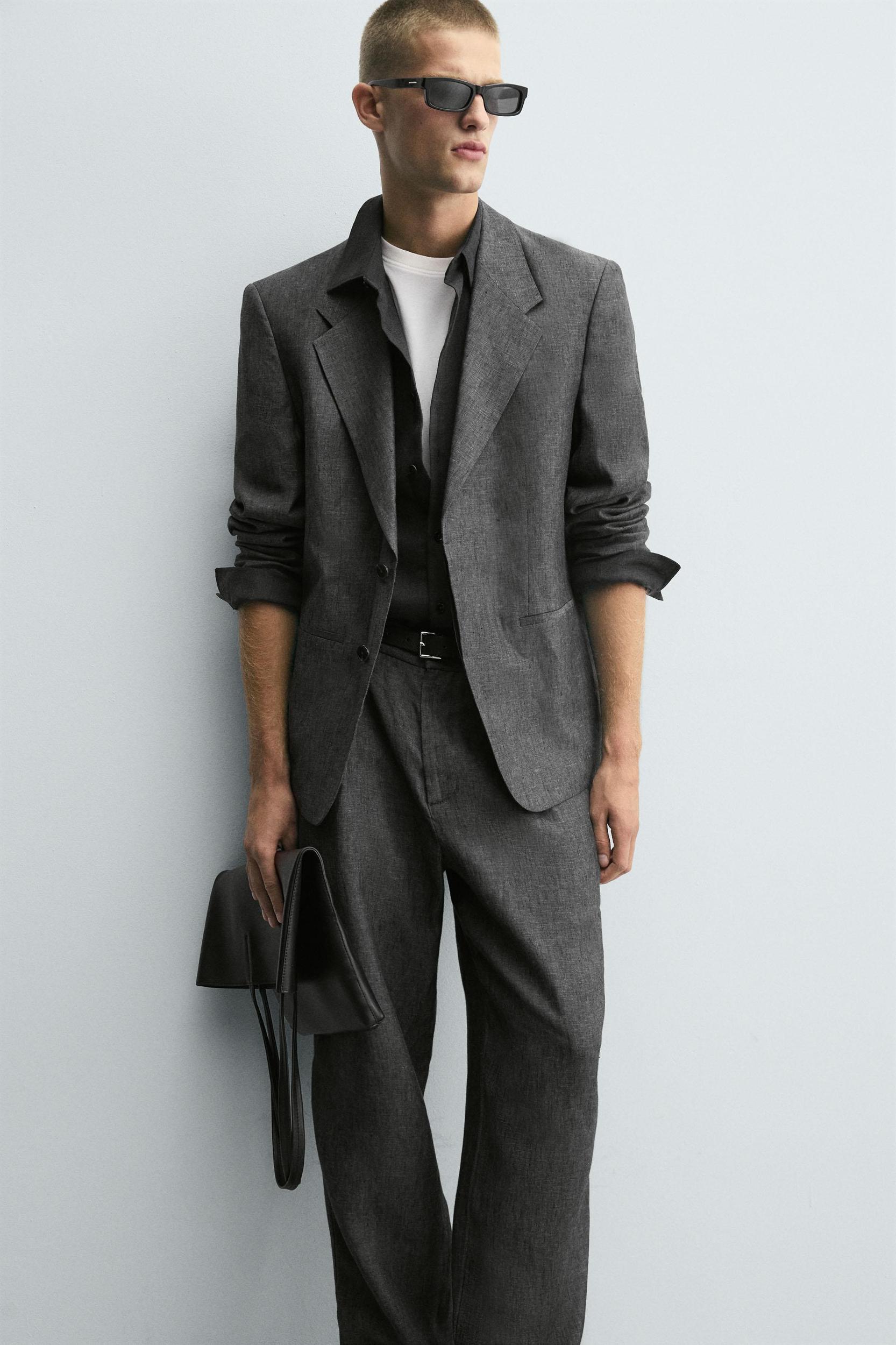 100% LINEN SUIT BLAZER Product Image