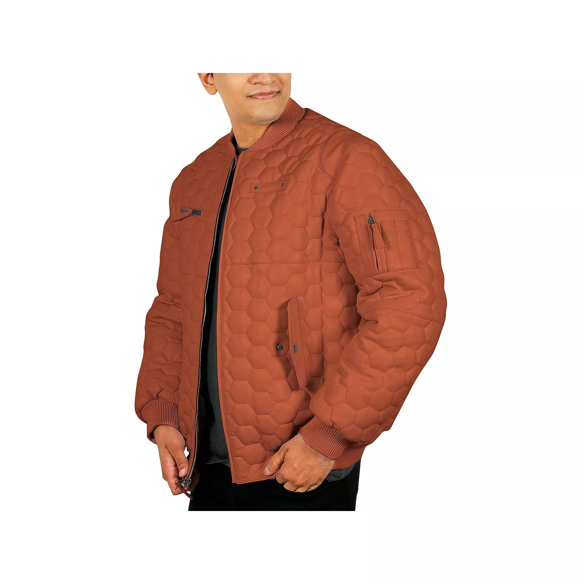Men's Franchise Ace Quilted Leather Jacket, Size: XL Product Image