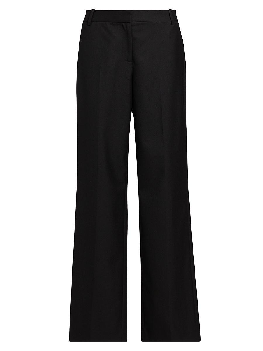 Womens Misty Wool-Blend High-Rise Straight-Leg Pants Product Image