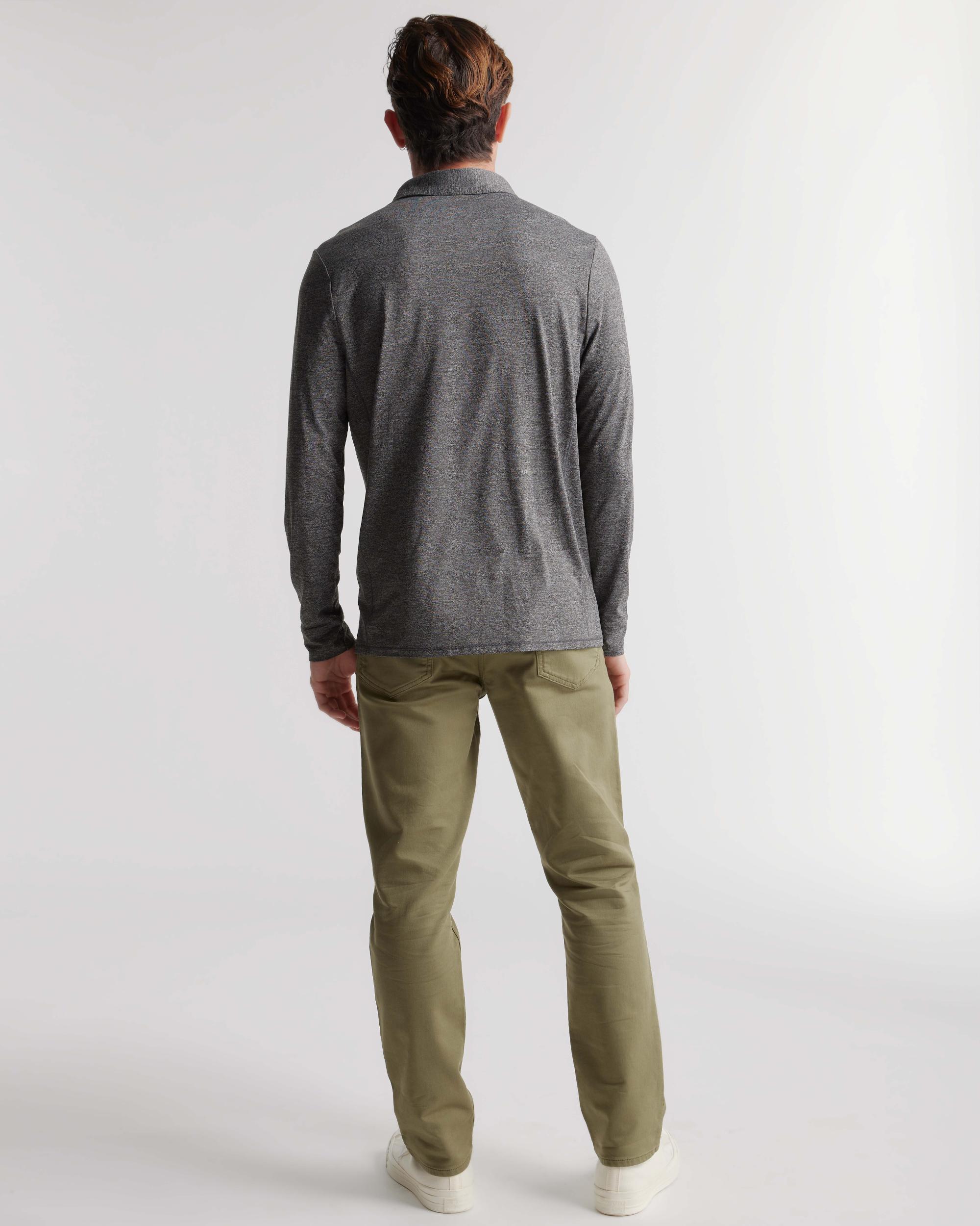 Quince | Men's Flowknit Breeze Performance Long Sleeve Polo Size XL, Recycled Polyester Product Image