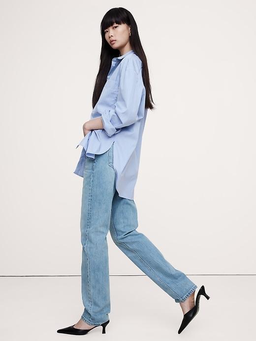 Mid-Rise Rigid Straight Jean Product Image