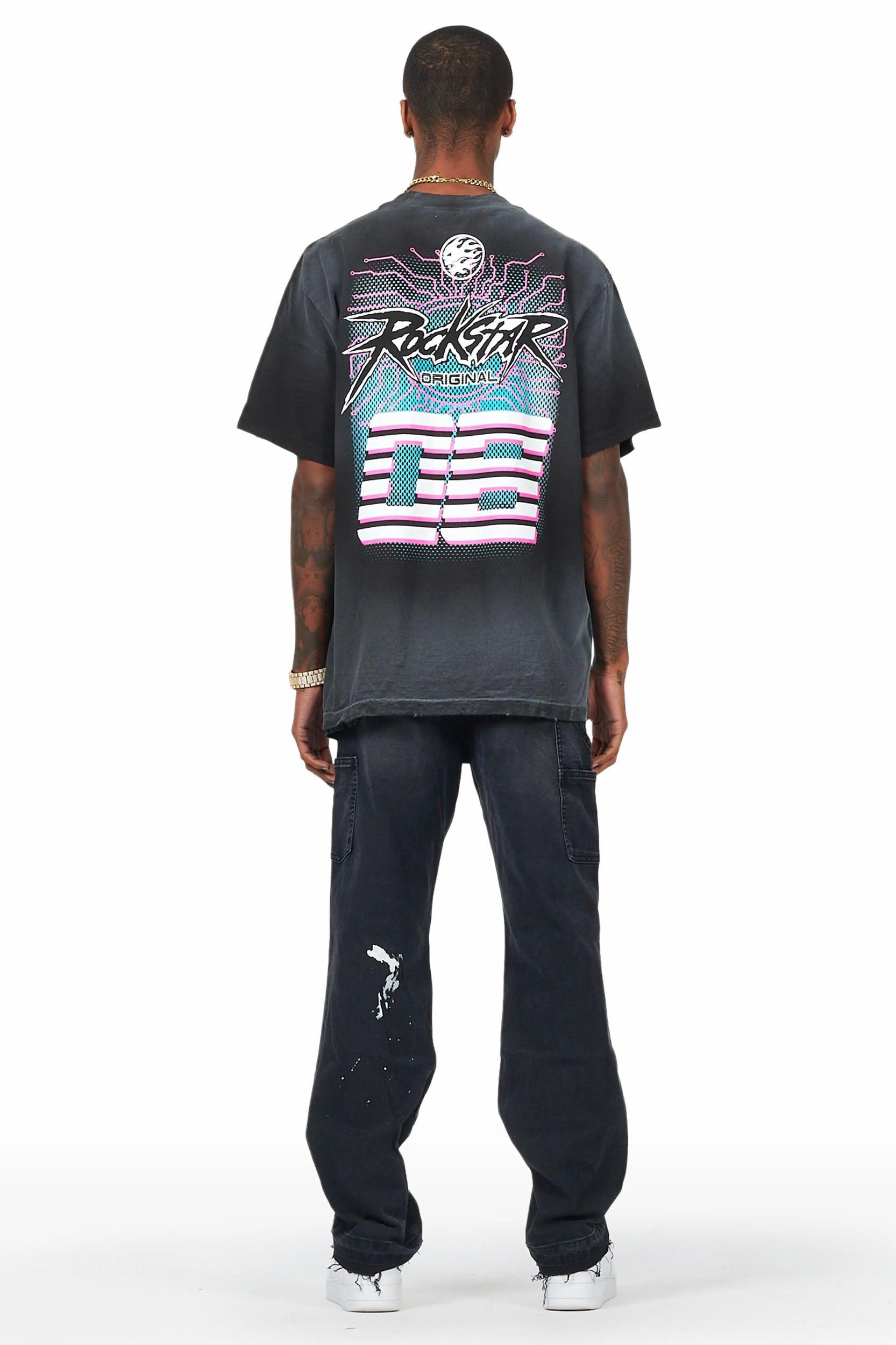 Zoticus Black Baggy Fit Jean Male Product Image