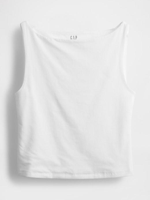 CloseKnit Jersey Boatneck Crop Tank Top Product Image