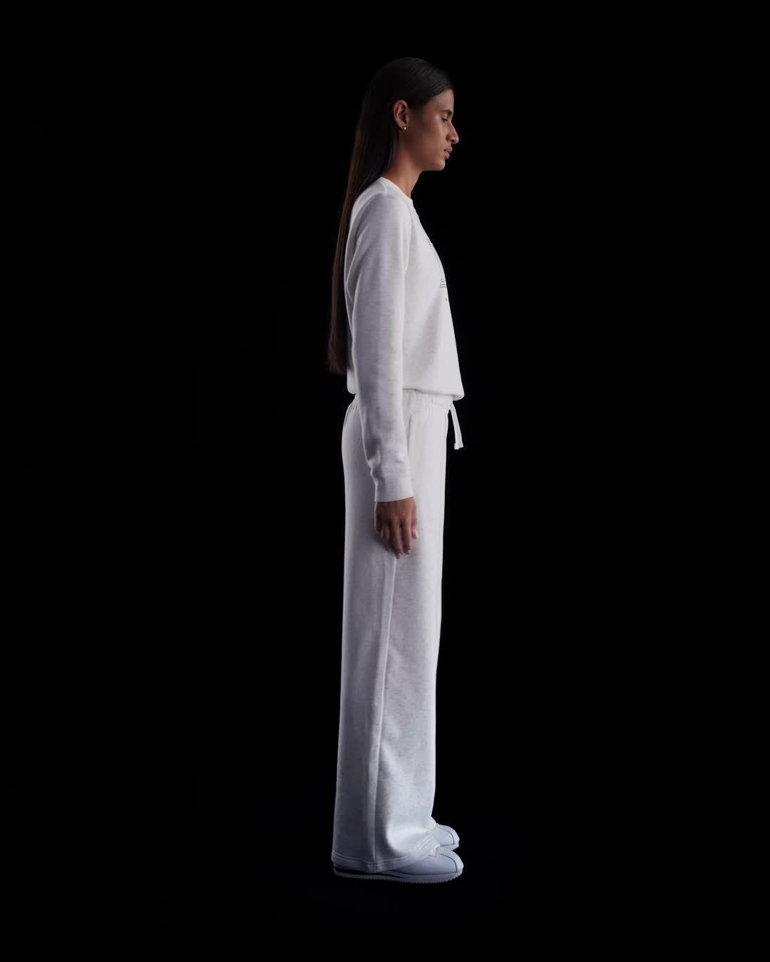 Women's Nike Sportswear Club Fleece Mid-Rise Wide-Leg Graphic Pants Product Image