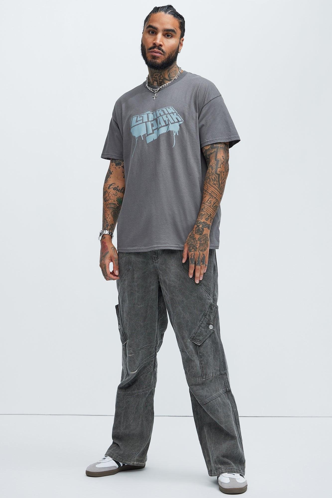 Linkin Park Meteora Photo Collage Oversized Short Sleeve Tee - Black Product Image
