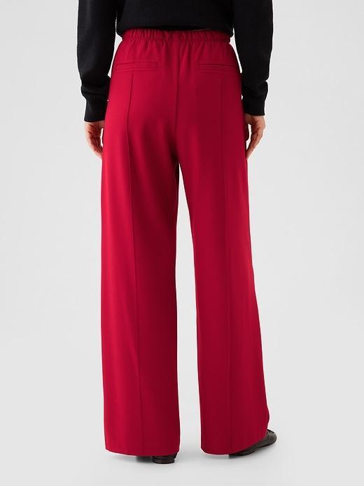 Wide-Leg Seamed Pull-On Pants Product Image