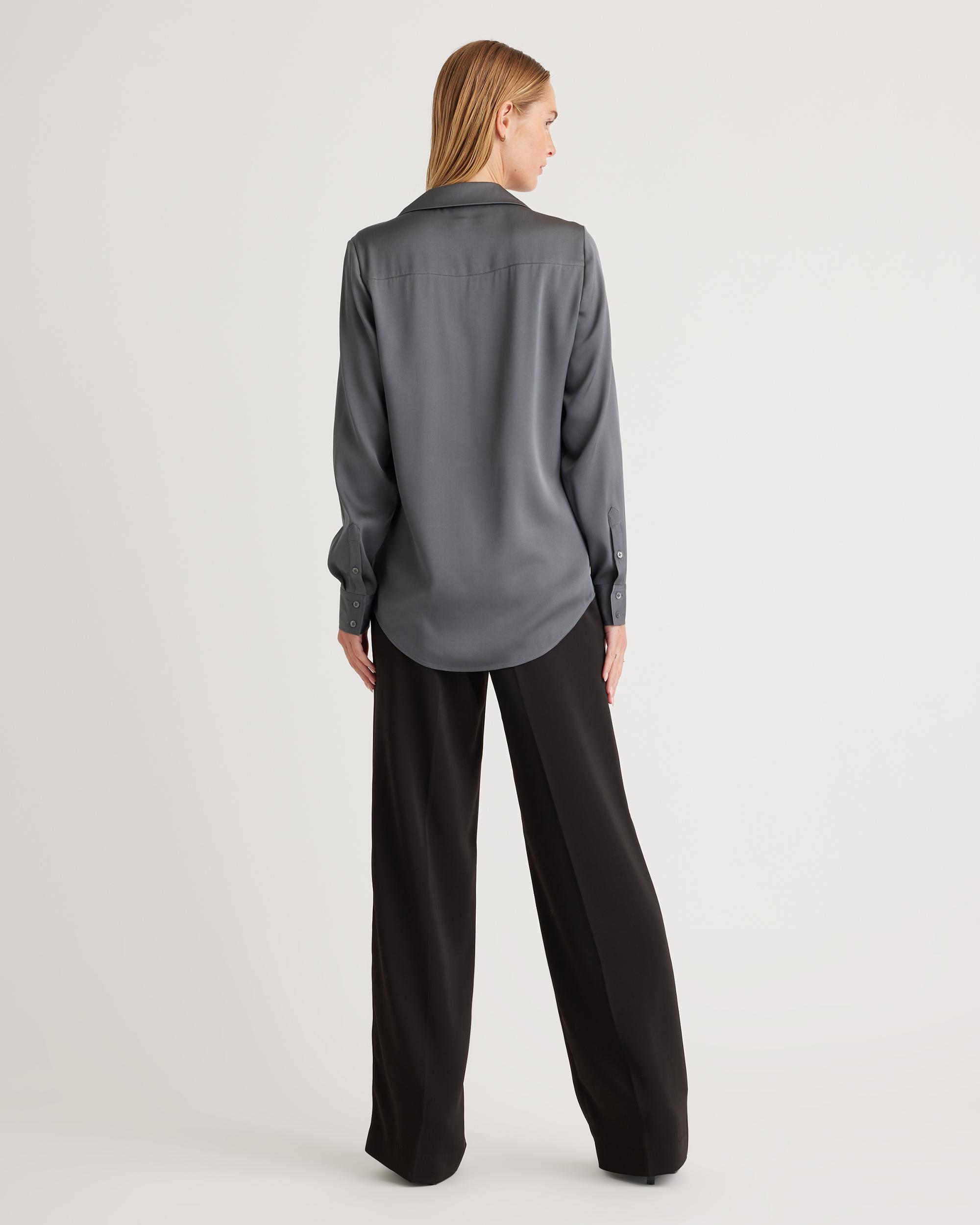 Quince | Women's Washable Stretch Silk Notch Collar Blouse Size XS Product Image