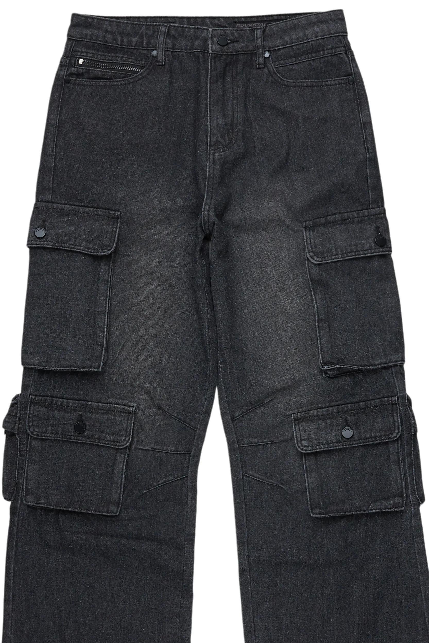 Cortie Black Baggy Fit Jean Male Product Image