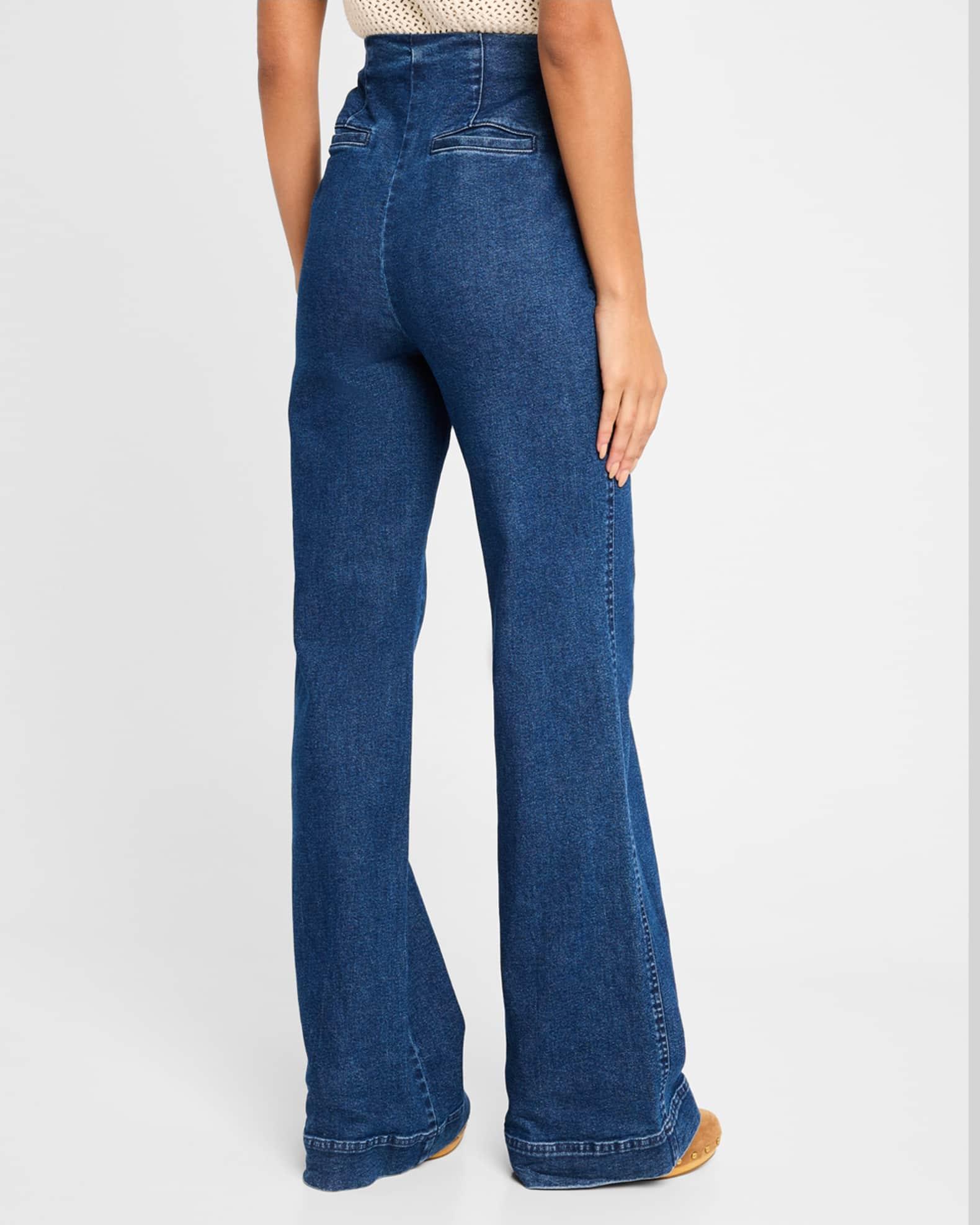 Birkin Denim Laced-Up Flare Pants Product Image