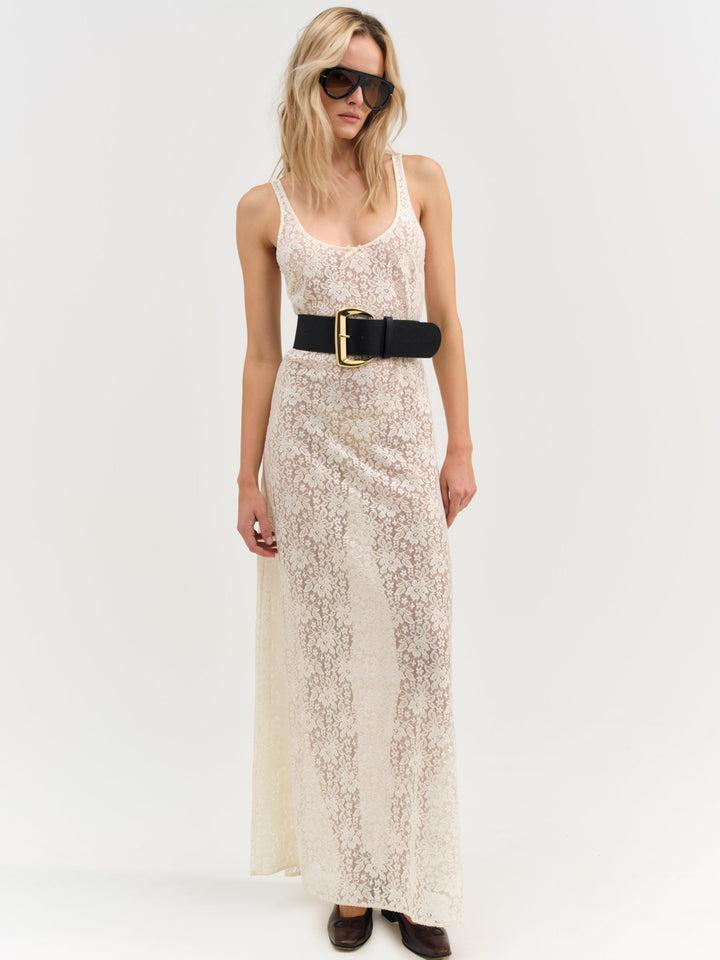 Ella Lace Maxi Dress — Ivory Product Image
