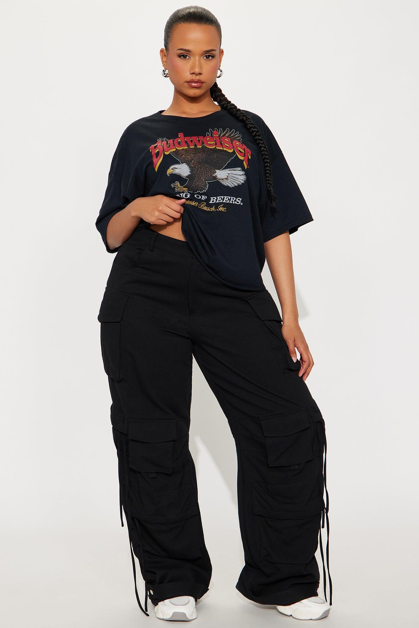 Budweiser King Of Beers Cropped Tee - Black Product Image