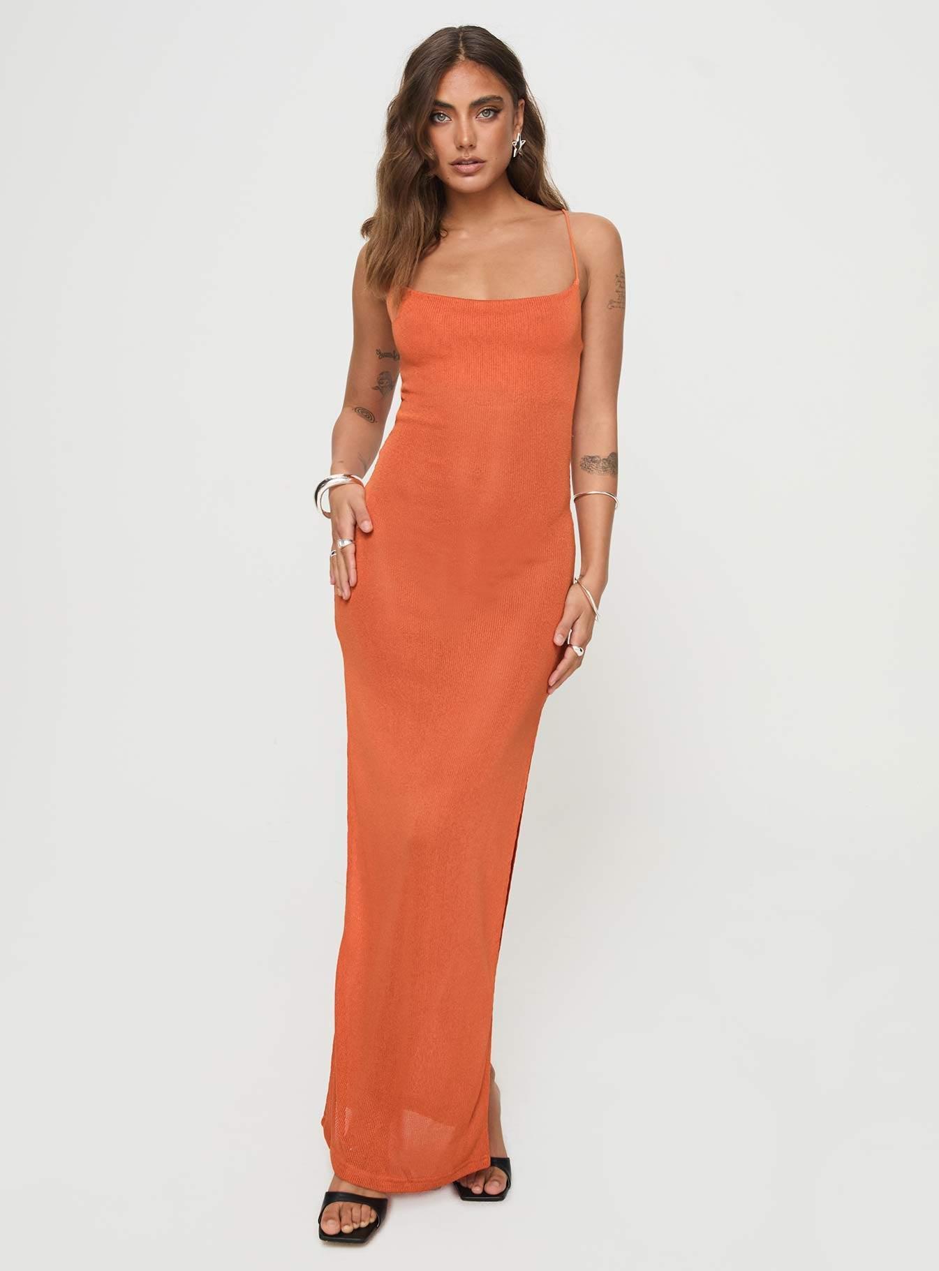 Cote Maxi Dress Orange Product Image