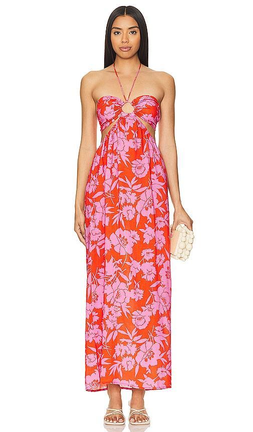 Jennie Midi Dress Line & Dot Product Image