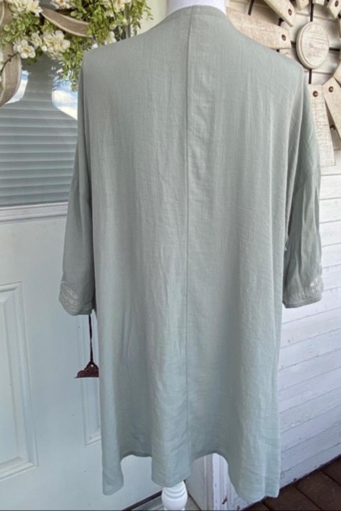 Open Embroidered Cardigan Product Image