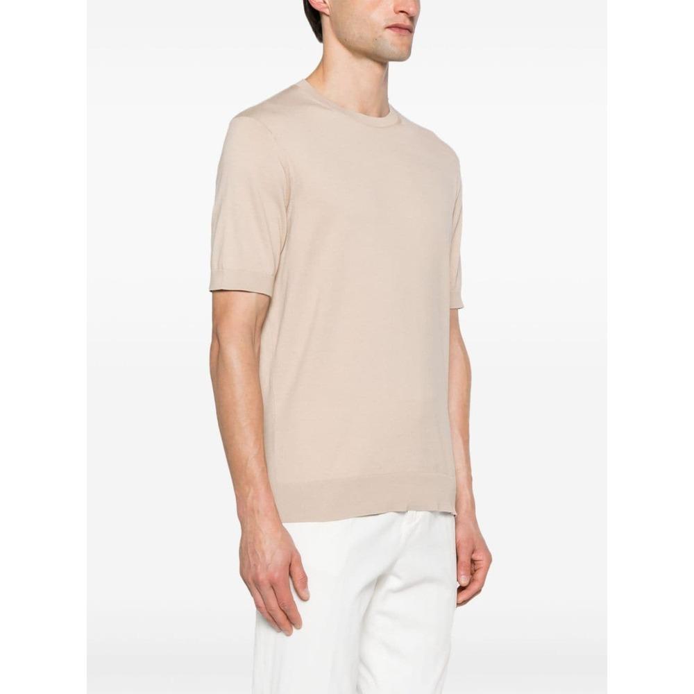 ZEGNA Short-sleeved T-shirt In Nude Product Image