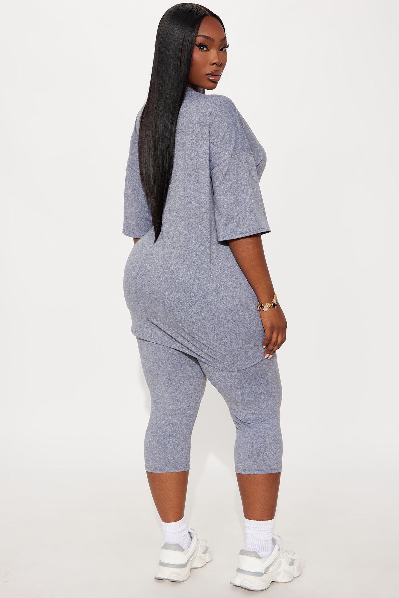 Weekend Vibes Capri Set - Heather Grey Product Image