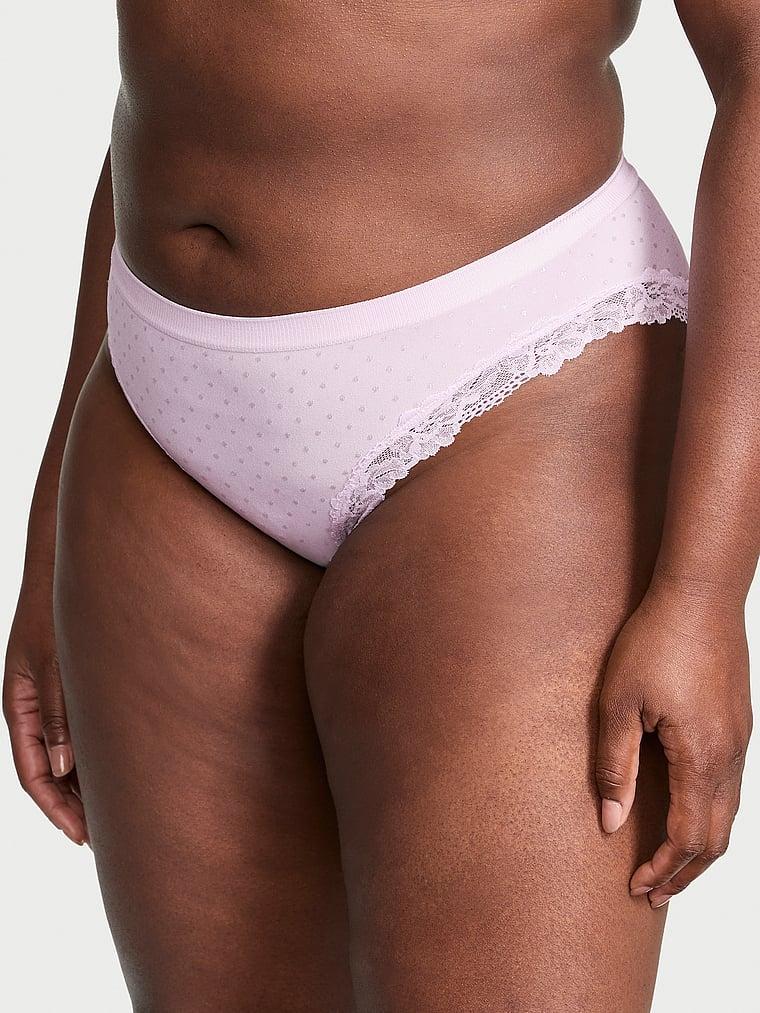 Seamless Lace-Trim Bikini Panty Product Image