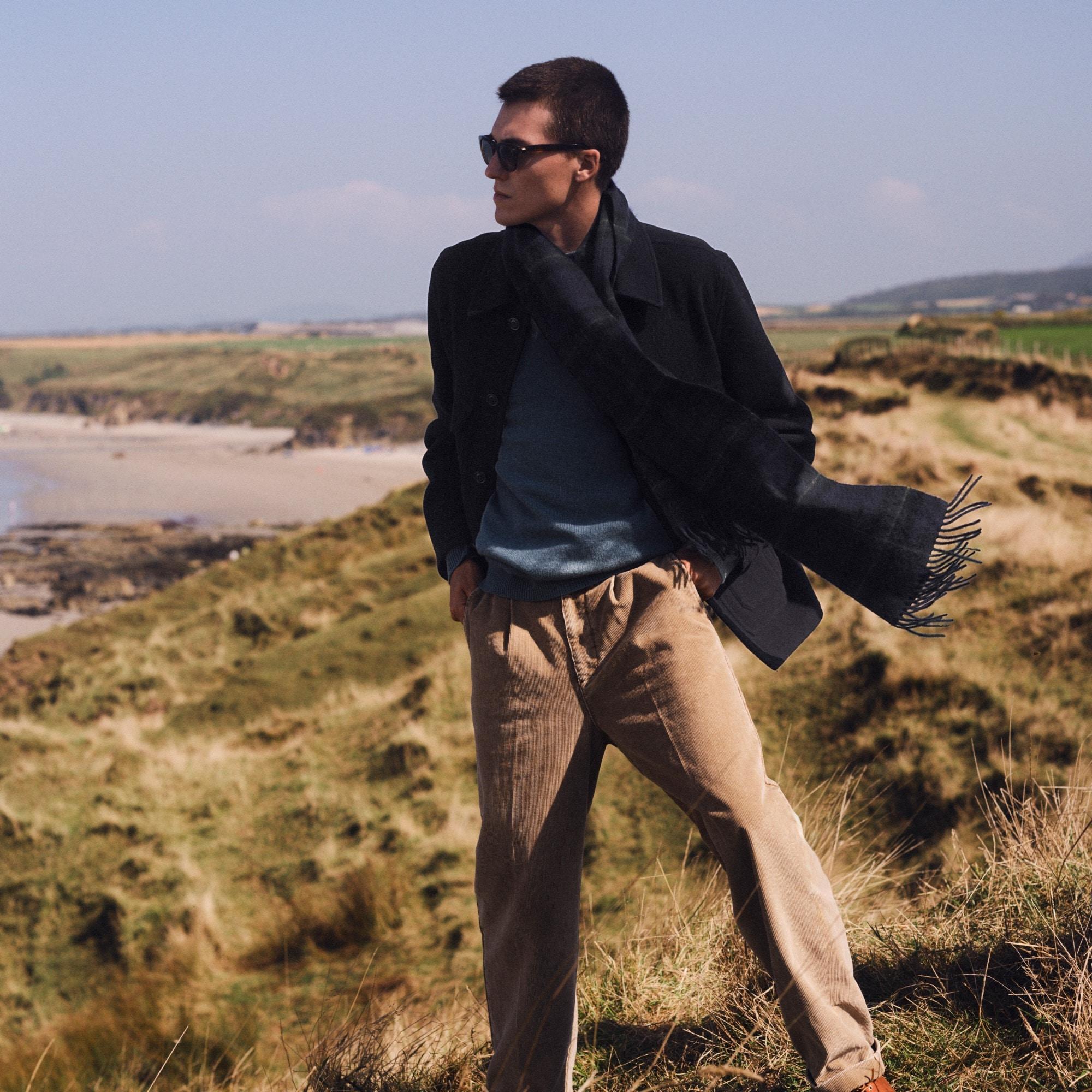 Cruiser jacket in double-faced wool blend Product Image
