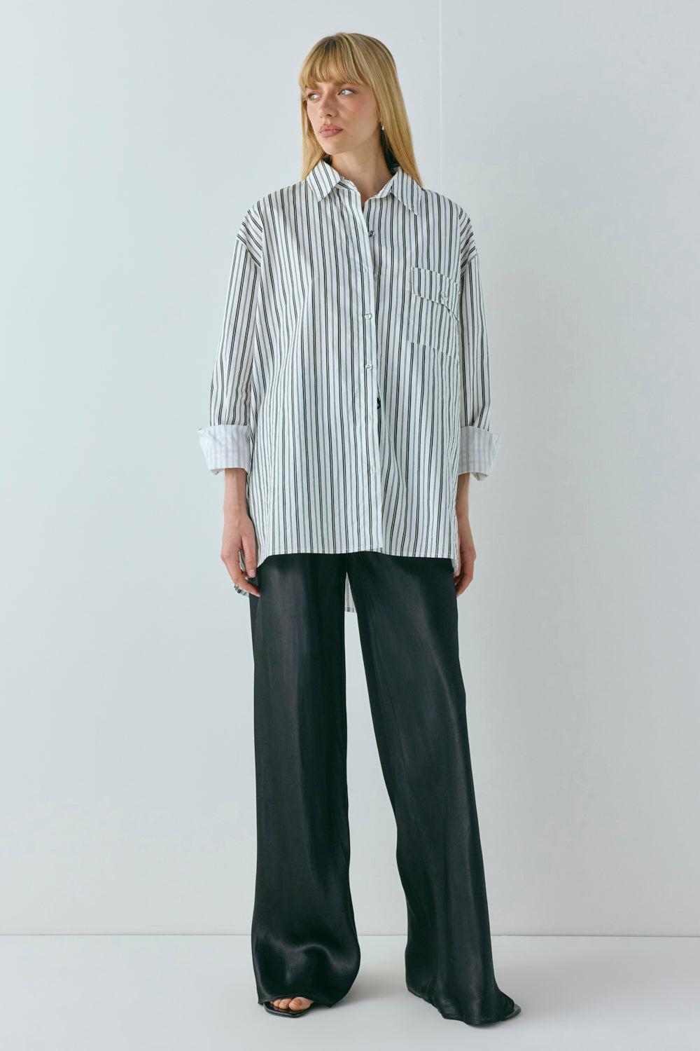 June Shirt Black Stripe Product Image