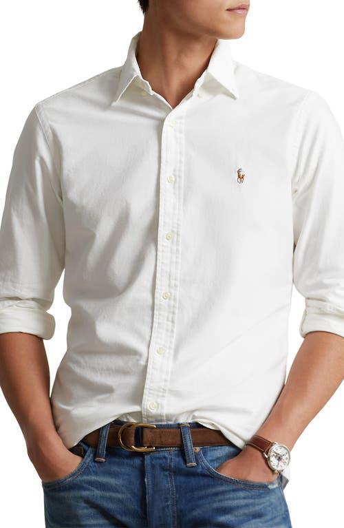 Polo Ralph Lauren Classic Fit Long Sleeve Cotton Oxford Button Down Shirt Product Image