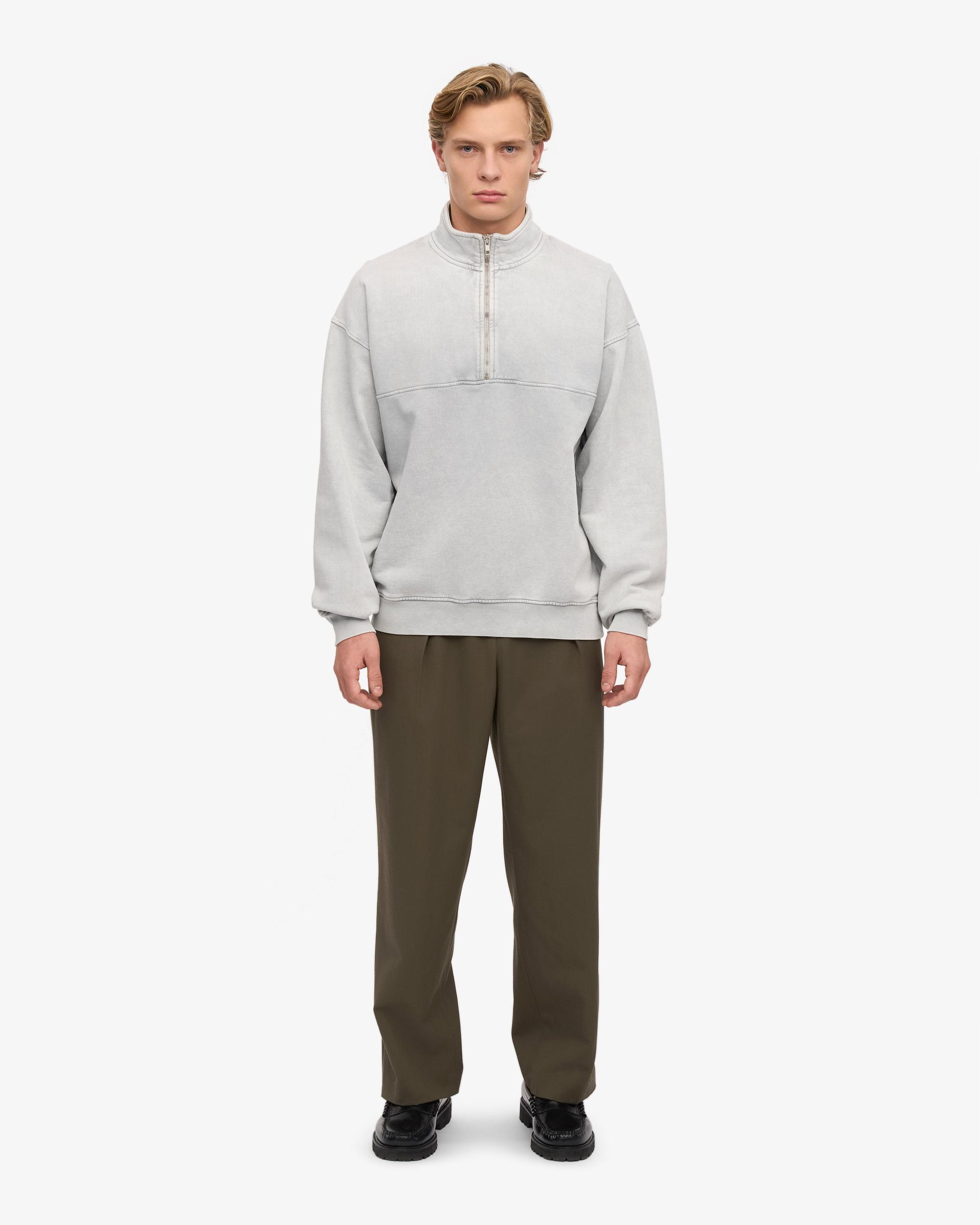 Organic Quarter Zip - Faded Grey Product Image