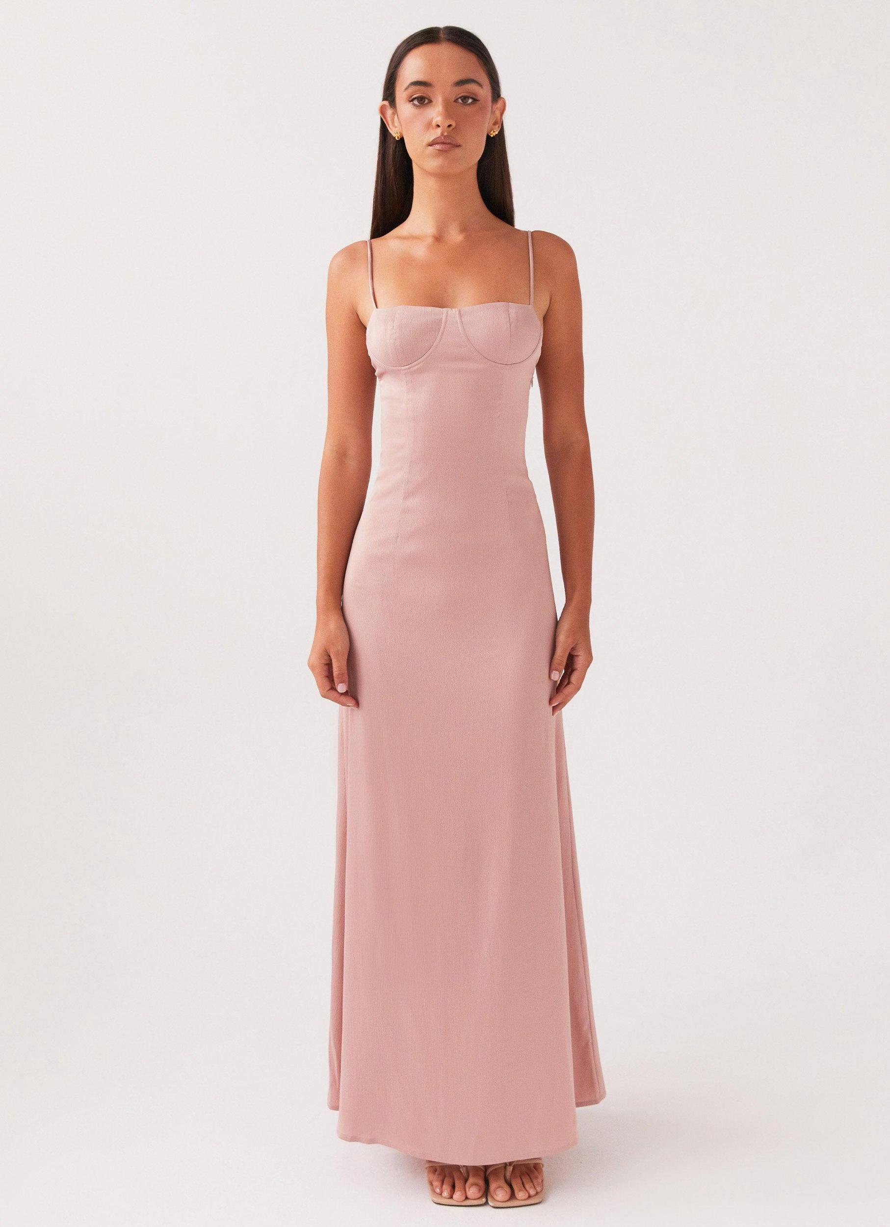 Ella Bustier Maxi Dress - Mauve Product Image