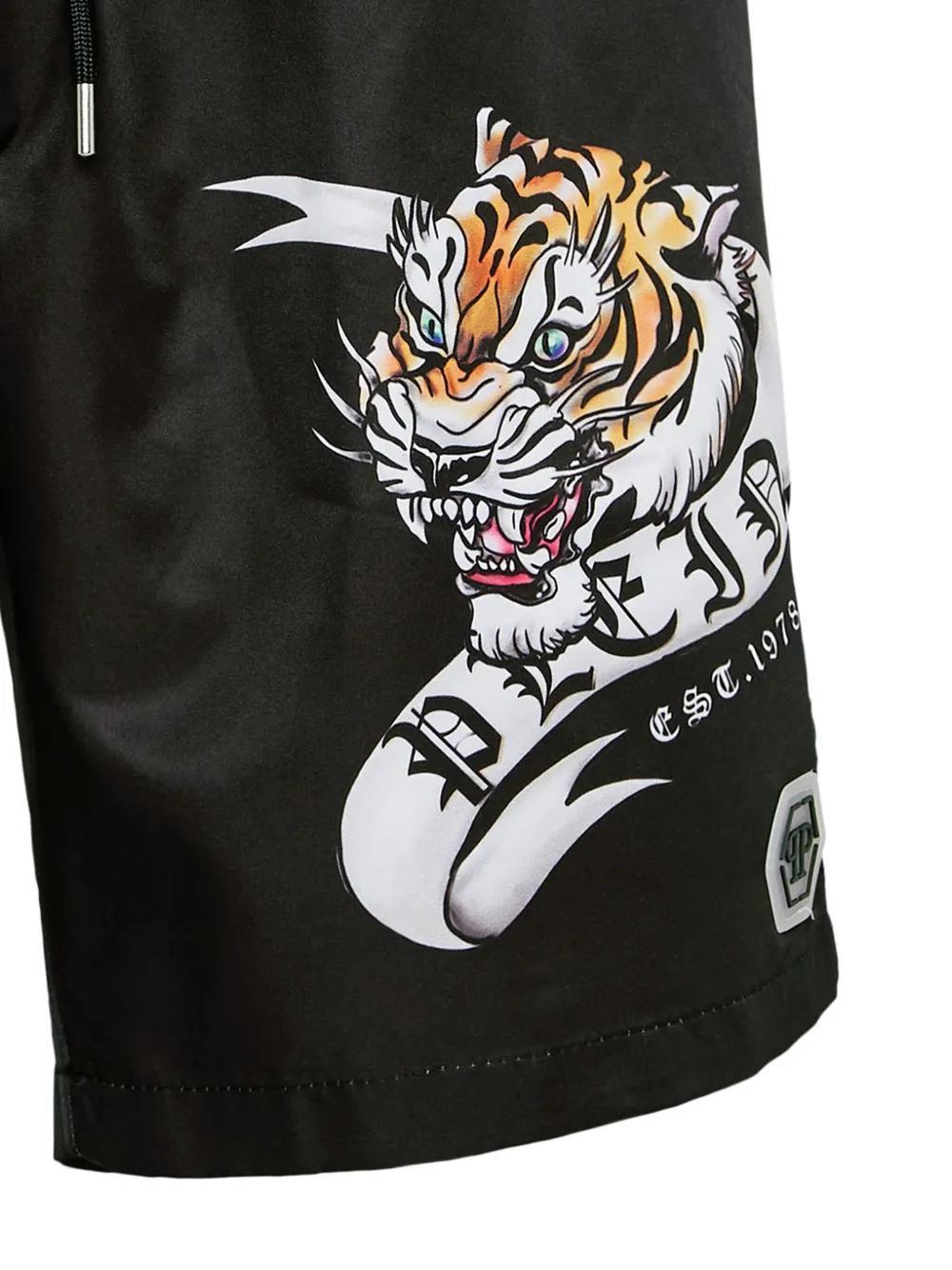 Tattoo-print drawstring swim shorts  Product Image