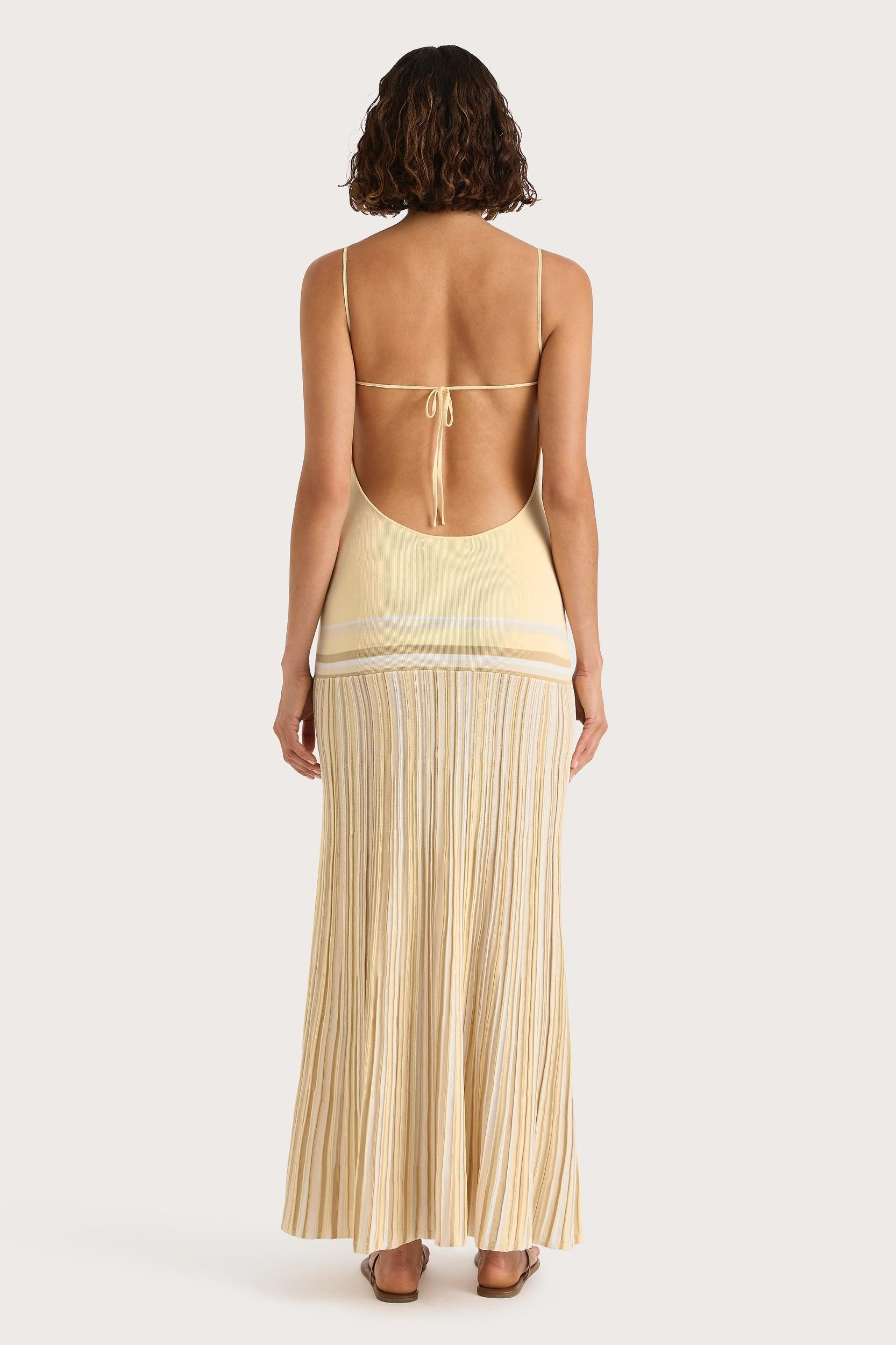 Citara Maxi Dress Butter Stripe Product Image