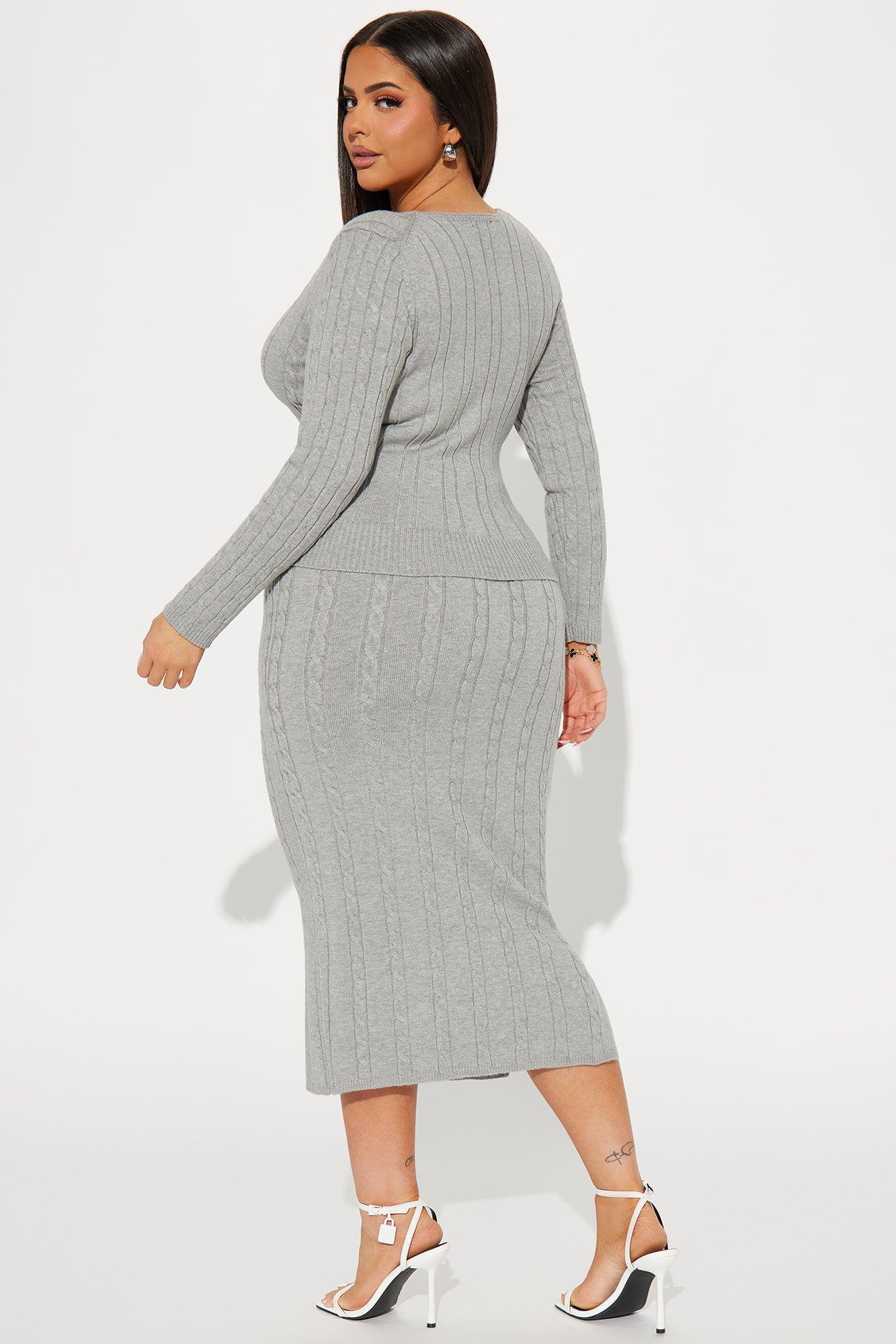 Better Than Your Ex Skirt Set - Heather Grey Product Image