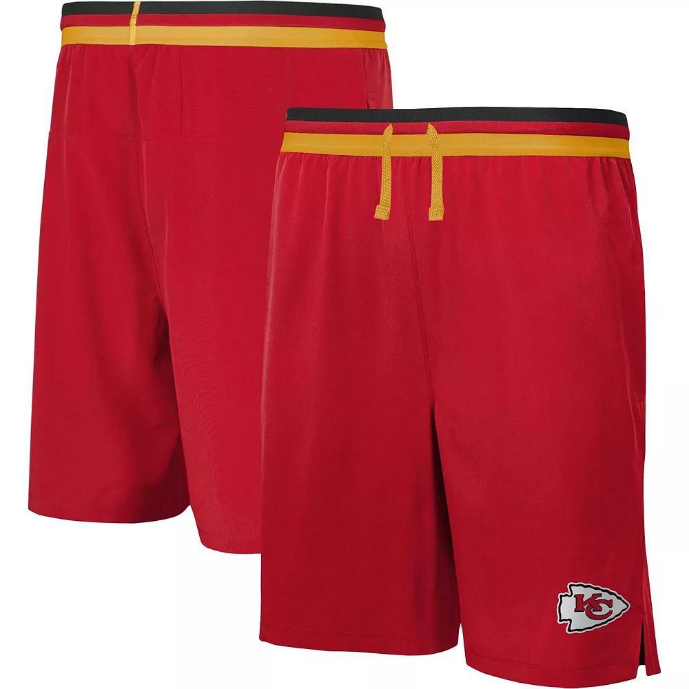 Men's Red Kansas City Chiefs Cool Down Tri-Color Elastic Training Shorts, Size: XL Product Image