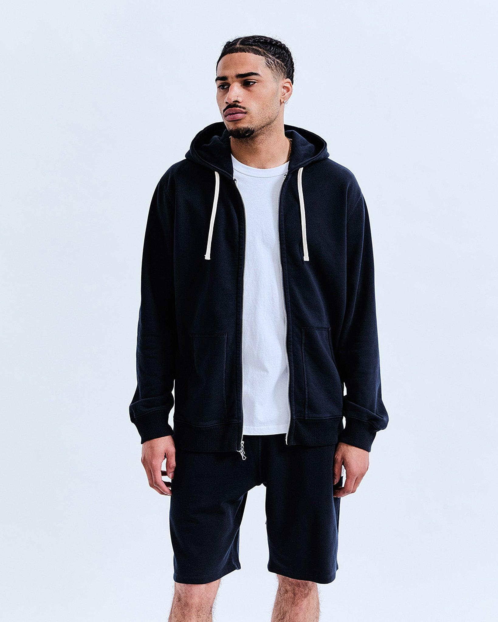Midweight Terry Classic Full Zip Hoodie - Vault Male Product Image