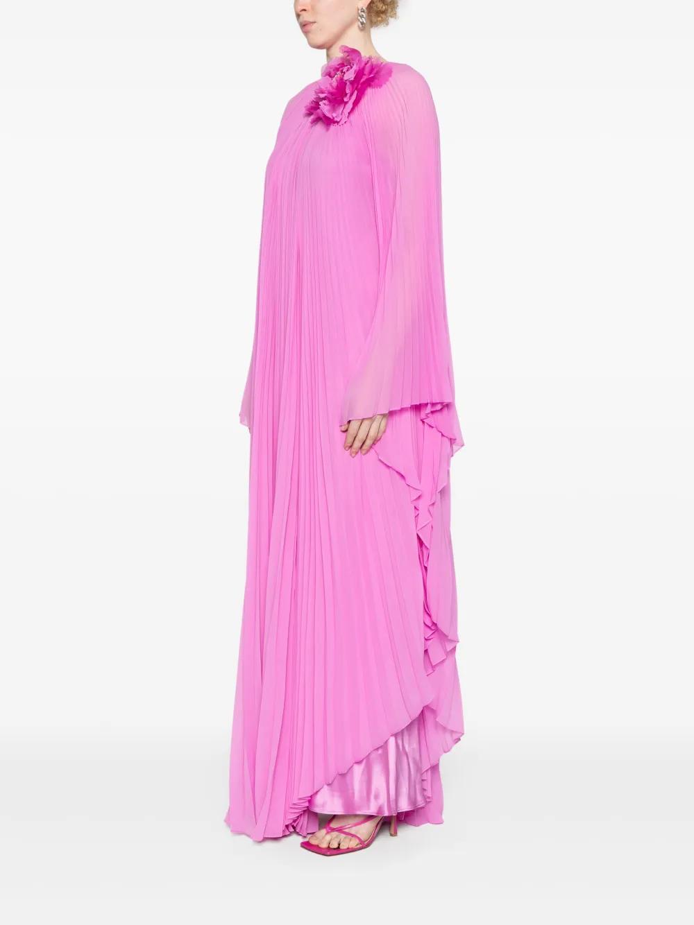 pleated chiffon maxi dress Product Image