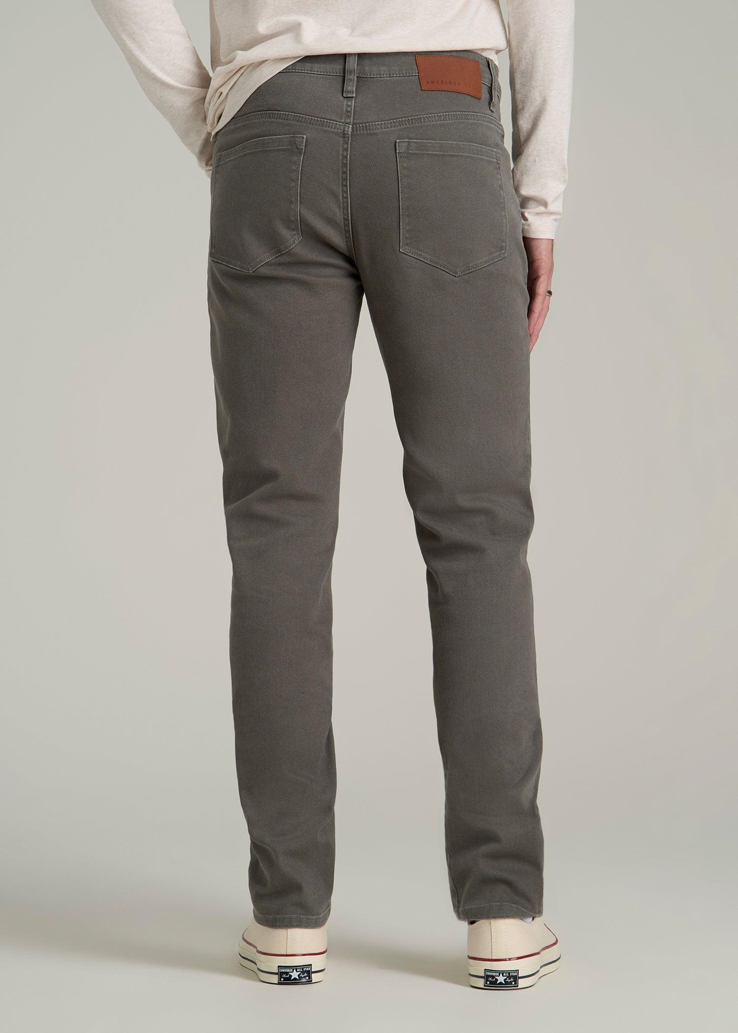 Carman Tapered Fit Colored Jeans for Tall Men in Sage Product Image