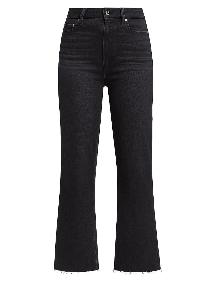 Paige Claudine High Rise Ankle Flare Jeans in Black Lotus Product Image