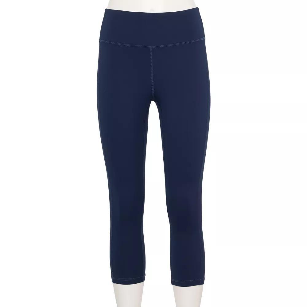 Petite Tek Gear® Essential Soft Capri Leggings, Women's, Size: Small Petite, Blue Romance Product Image