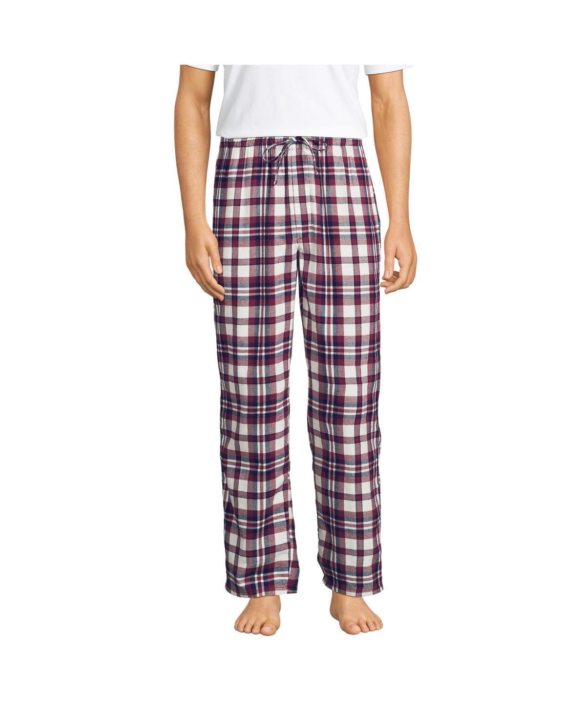Men's Lands' End Flannel Pajama Sleep Pants, Size: Small, Deep  Blue Product Image