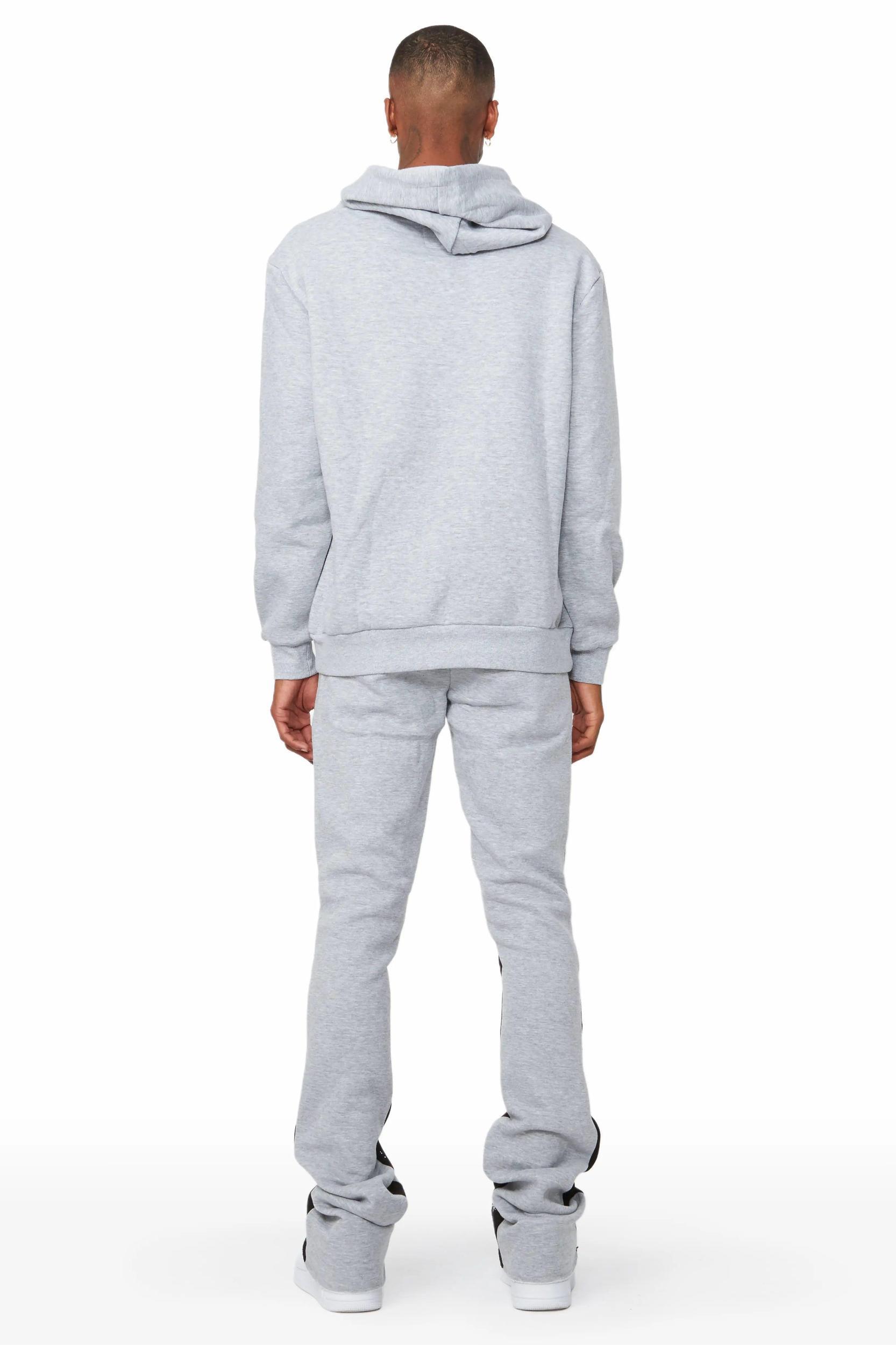 Scottie Heather Grey Paint Splatter Hoodie/Stacked Flare Track Set Male Product Image